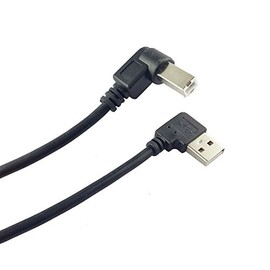 Seadream Angled Printer Cable; 2Pack Double Angled USB 2.0 Type A Male to USB 2.0 Type B Male Cable;USB 2.0 Right Angle A/B Cable,Right-Angle USB 2.0 Printer Cable,50CM
