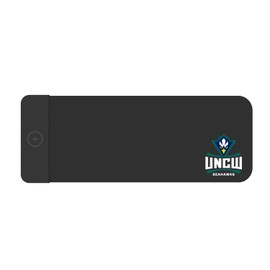 OTM Essentials University of North Carolina at Wilmington Classic Wireless Charging Cloth Desk Mat, Durable Office Supplies, Non-Slip Base, Quick Charging Wireless Desk Pad, Black