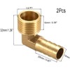TA-VIGOR 2Pcs Brass Barb Hose Fitting, 90 Degree Elbow 12mm