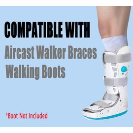 CIRZUEX 2 Pairs Walking Boot Socks Replacement Liner for Air cast Walking Boot Fracture Surgical Orthopedics Socks Knee High