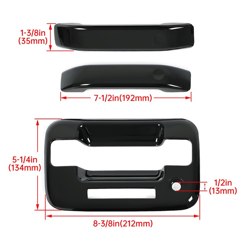 HECASA 4 Door Handle Covers Compatible with 2004-2014 Ford F150