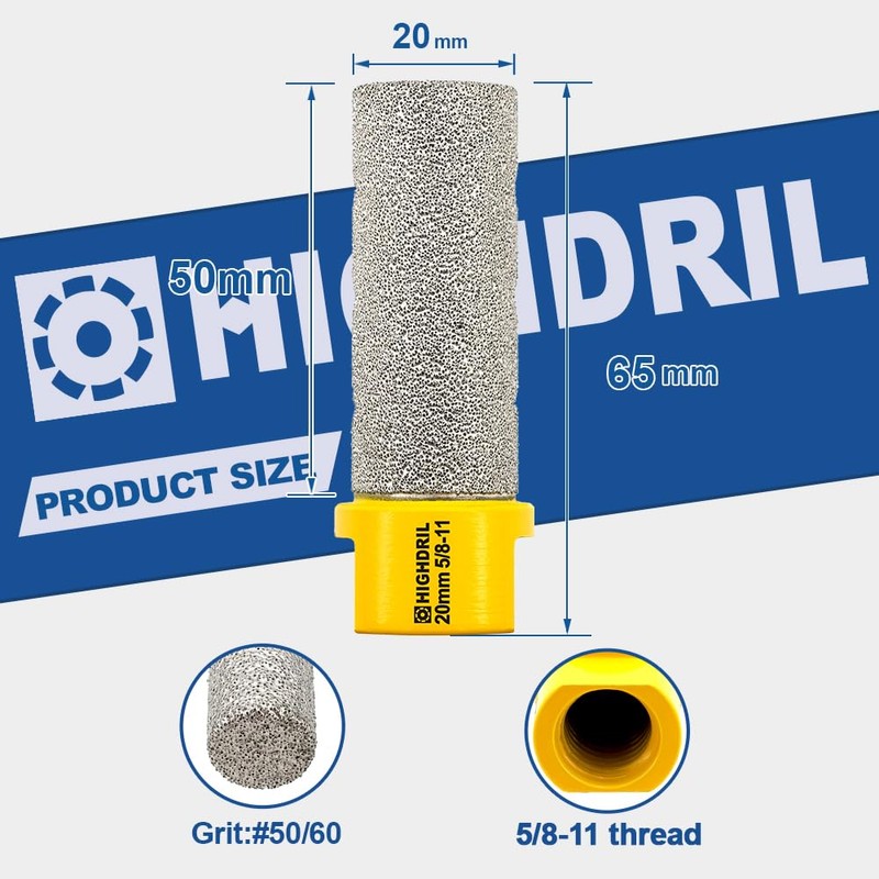 HIGHDRIL Diamond Milling Bit for Enlarging and Shaping Hole,Diameter 20MM
