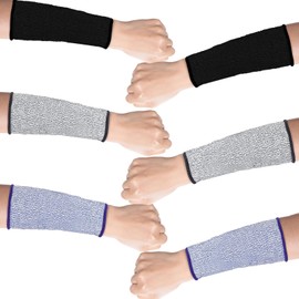 Futuhada Cut Resistant Sleeve Arm Protection, 3 Pairs of Arm Protectors, Protection Level 5 Tear-Resistant Sleeve Arm Protectors, Arm Protection for Thin Skin and Forearm Bruises When Cooking, Garden Protection, Scratches