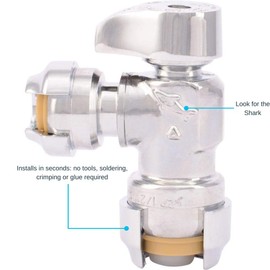 SharkBite 23048-0000LF Valve, 1/2" x 1/4" (3/8" OD)