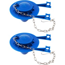 2 Pack Universal Toilet Tank Flapper 2 Inch Easy to Install Long Lasting All Rubber Seal Flapper Replacement Water Saving, High Performance-Blue