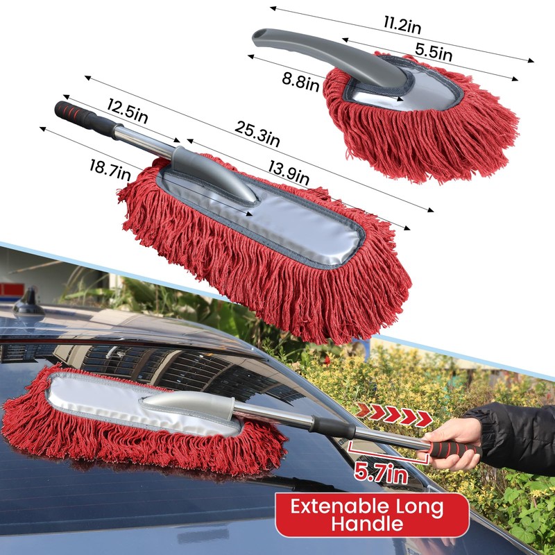 IPELY 2 Pack Large Car Duster Exterior Scratch Free with