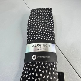 ALFANI ALFATECH Mens Necktie Pelican Neat Black Stain Resistant New