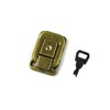 Square shape Drawbolt Closure Latch for Guitar Case with Lock,Bronze