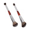 OATIPHO 2pcs Dual Ended Makeup Brush Set Soft Bristles Blush