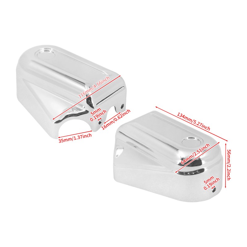 HDBUBALUS Bar Shield Rear Chrome Axle Covers Swingarm For Harley