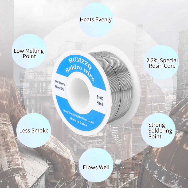 HGMZZQ 60/40 Tin Lead Solder Wire with Rosin for Electrical