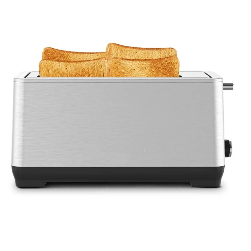 Ultra Wide Long Slot 4-Piece Red Dual Control Toaster 1.5