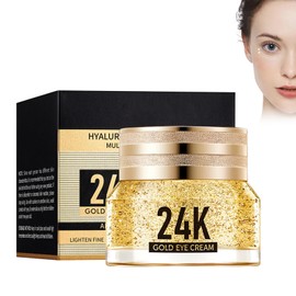 Hppsctink Augencreme, 40g Gold Augencreme, 24K Gold Augencreme, Straffende Augencreme, Reduziert dunkle Augenringe, Schwellungen und Augenfältchen, eye cream