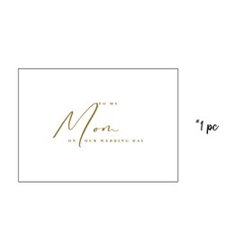 PartyGifts&beyond to My Mom Wedding Day Cards from The Bride or Groom Gold Foil Wedding Cards for Parents(Mom)
