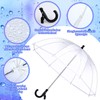 Jexine 4 Pcs Kid's Clear Bubble Umbrella Transparent Umbrella with
