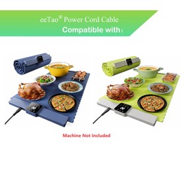 eeTao 6 Feet AC Power Cord Charging Cable Plug Lead Charger Compatible with Relixcozy S-501 S501 Food Warming Mat Electric Warming Tray Power Supply 110V-240V