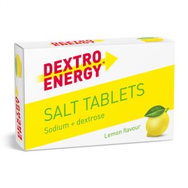 Dextro Energy Salt Tablets Lemon + Sodium - 54 g, 30 Tablets - Glucose Tablets for Fast Carbohydrates for Energy Supply, Supplement for Workout