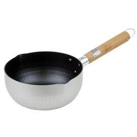 Pearl Metal HB-3079 Snow Flat Pot, 7.1 inches (18 cm), For Gas Fire, Inner Surface, Fluorine Processing, Outer Surface, Anodized Aluminum, My Select