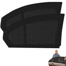 2 Pack Car Window Shades for Baby,Stretchable UV & Glare Protection Mesh Sun Shade for Kids, Pets & Adults,Breathable Sunshade for Car Window,Universal Fits 99% Cars(Black,39.3"X19.7")