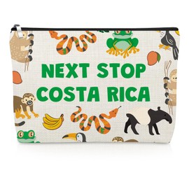 Costa Rica Travel Makeup Bag Trip Gifts for Woman Best Friend Sister Daughter Trip Lover Costa Rica Vacation Gift Travelling Cosmetic Bag Christmas Graduation Present for Traveller Travel Pouch