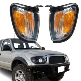 WFLNHB Front Driver and Passenger Side Parking/Side Marker Lights Replacement for Toyota Tacoma 2001-2004 Side Marker Corner Lights w/Black Trim TO2520163 8162004090C0
