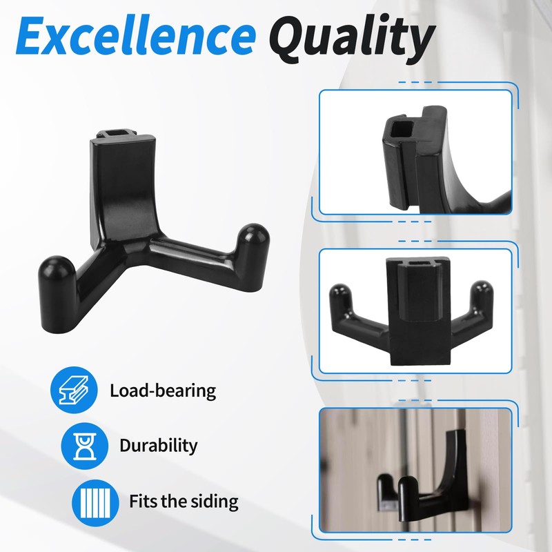 Dfnidy Tool Hooks Compatible with Lifetime Storage Shed Accessories, Black