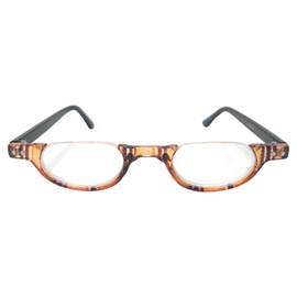 Incredible Bargains The Hunter Half Moon Under Frame Reading Glasses + 2.00 Brown Stripe