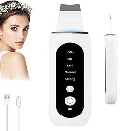 Depurador de Piel Facial, Limpiador Facial Peeling Ultrasónico,Skin Scrubber para Removedor de puntos negros, Limpiar los Poros y Cuidar la Piel, USB Recargable con 5 Modos Tratamiento de Estiramiento Facial