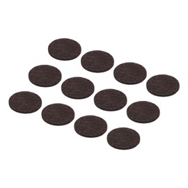 QUARKZMAN 24 Stück Filz Möbelpads, 1-3/8 Zoll Runde kleine Filz Stuhlbeinschoner verhindern Kratzer für Möbel Hartboden, Dunkelbraun