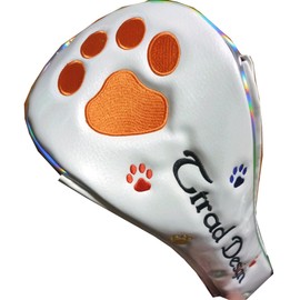 Paw Head Cover Magnetic Front Open Type (White/Orange)