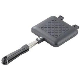 Panini Press Hot Sandwich Maker Non-Stick Panini Grill Pan with Handle Aluminum Flip Pan for Home and Outdoor Camping, 4 Pack