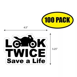Tampa Printing 100 PACK 3.25"x4.5" LOOK TWICE SAVE Sticker Decal Humor Funny Gift VG0142