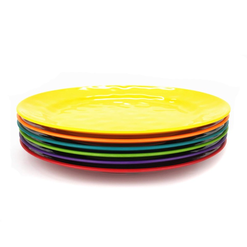 KX-WARE Melamine Plates set -10inch 6pcs 100% Melamine Dinner Plates
