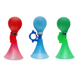 3Pcs Manually Bike Bugle Loudspeaker Siren Hooter Snail Air Horn for Kid's Bike Bell, Bicycle Bell for Girls Bicycle Airbag Horn Rubber Bulb Bugle