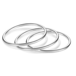 Minimalist Knuckle Rings Set 1.2MM Thin Line Stackable Stacking Midi Thumb Band Ring 925 Sterling Silver for Women Size G