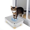 Dmnnlp Litter Box Step, Cat Litter Catcher with Wooden Base