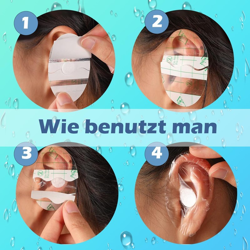 Jusyde Pack of 60 Waterproof Shower Ear Patches 8.1 x