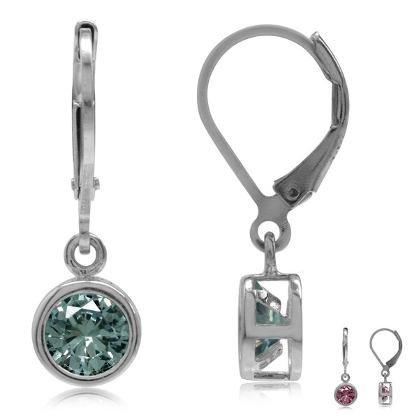 Silvershake 6mm Round Simulated Color Change Alexandrite Bazel Set 925