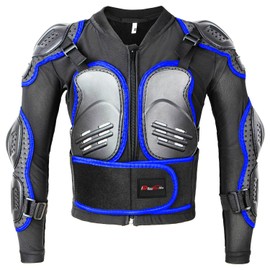 Kids Motorcycle Jacket for Boys Girls Teenager-Motocross Armor Protective Jackets for Dirt Bike Skateboard Ski ATV (US, Alpha, Large, Regular, Blue)