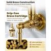 Pot Filler Faucet Brushed Gold: Solid Brass Wall Mount Heavy