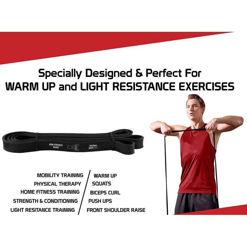 A-TAPE Iron Strength Resistance Super Loop Band for Workout Exercise,