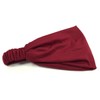 Bowbear Women Solid Wide Elastic headband, Burgundy