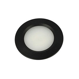 LEDLUX Mini Round LED Recessed Spotlight 3W AC/DC 12V DC 24V Hole 50mm Diameter 68mm [Energy Class A] (Black, 6000K)