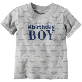 Carter's Baby Boys' Birthday Tee 119g051, Heather, 9 Months