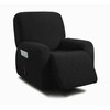 ULTICOR 4-Piece, 1 Seat Recliner Cover, Jacquared Stretch Reclining Chair