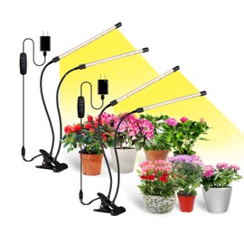 bseah Grow Light Plant Light Indoor Plants, Full Spectrum Clip Plant Growing Lamp, 10-Level Dimmable, Auto ON & Off Timer (2 Pack)