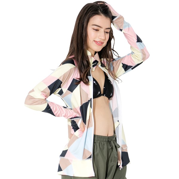 FELLOW Women's Rash Guard with 41 Color Patterns, No Hood,