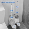 Juego de escobilla y Cepillo Inodoro para Baño,Limpieza Profunda sin