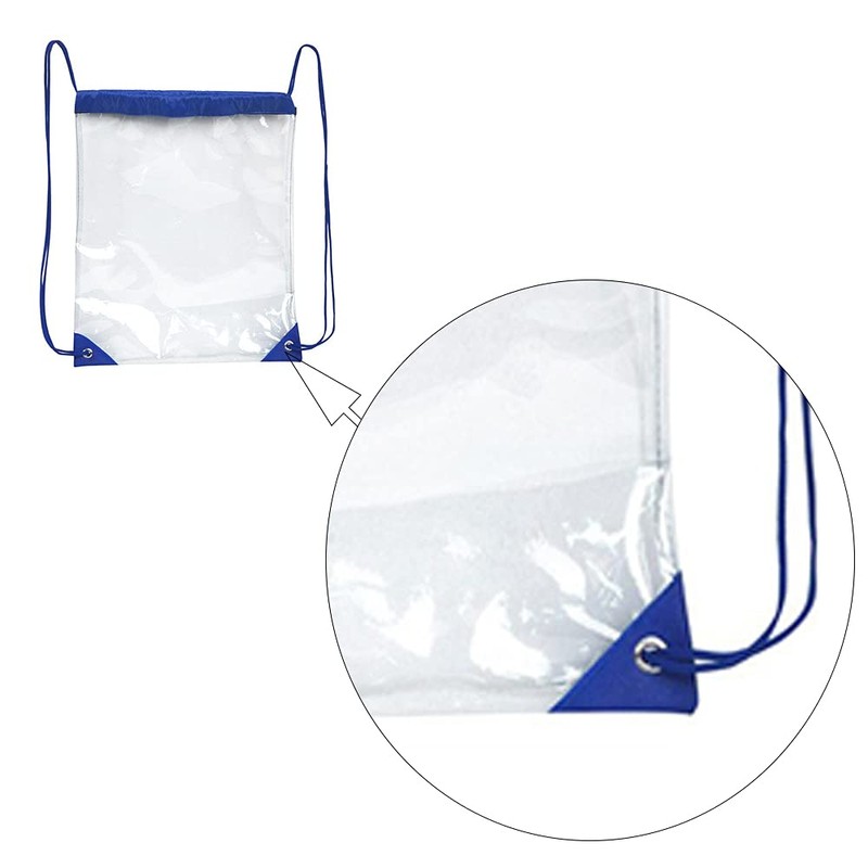 PVC Drawstring Backpack Waterproof Foldable Transparent Drawstring Backpack Sports Drawstring