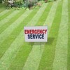 Fastasticdeals Weatherproof Yard Sign Emergency Service Red Blue Lawn Garden